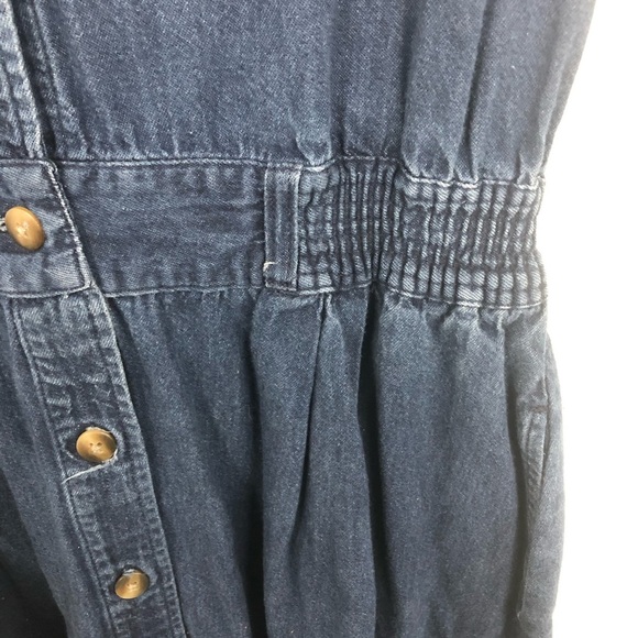 Vtg LANDS END DENIM JUMPER‎ 12 - Picture 2 of 4